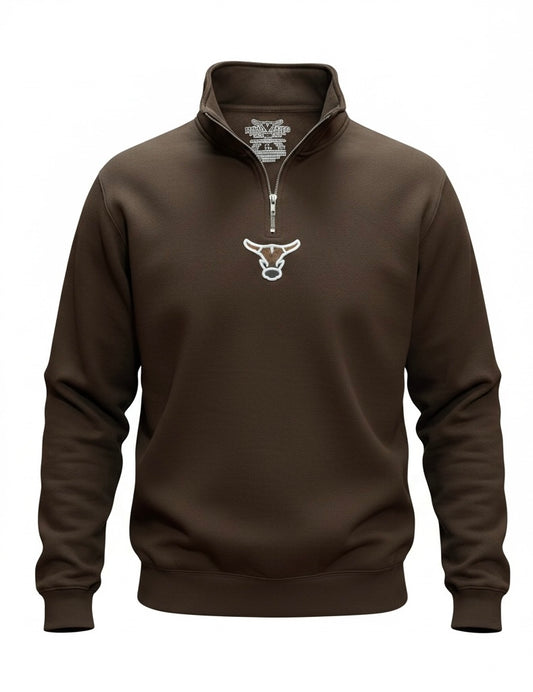 Chocolate 1/4 Zip pullover Rancho Original Western Apparel Co