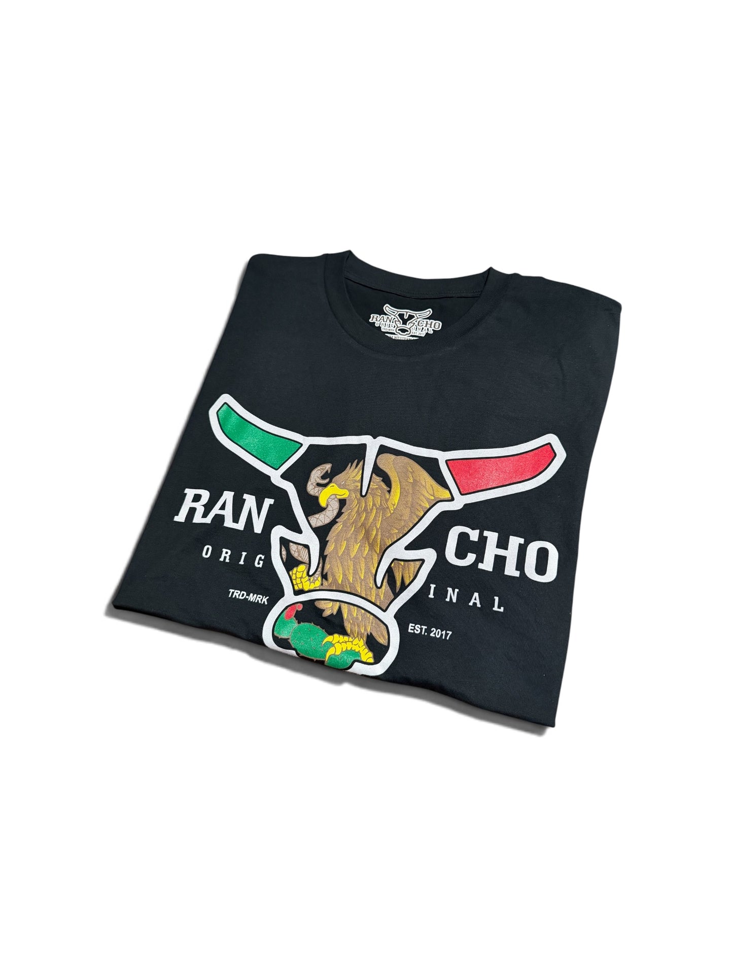 Rancho Original Mexico Bull Logo Black T-Shirt MX-B-0001