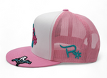 Rancho Original Cow Print Texas R Hat Pink/White