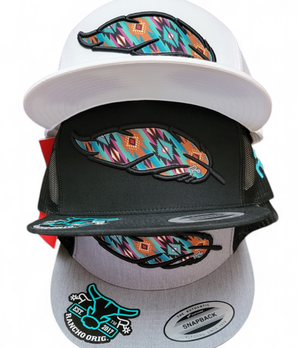 Retro Feather Rancho Hat - Original Style Snapback Classic Fit