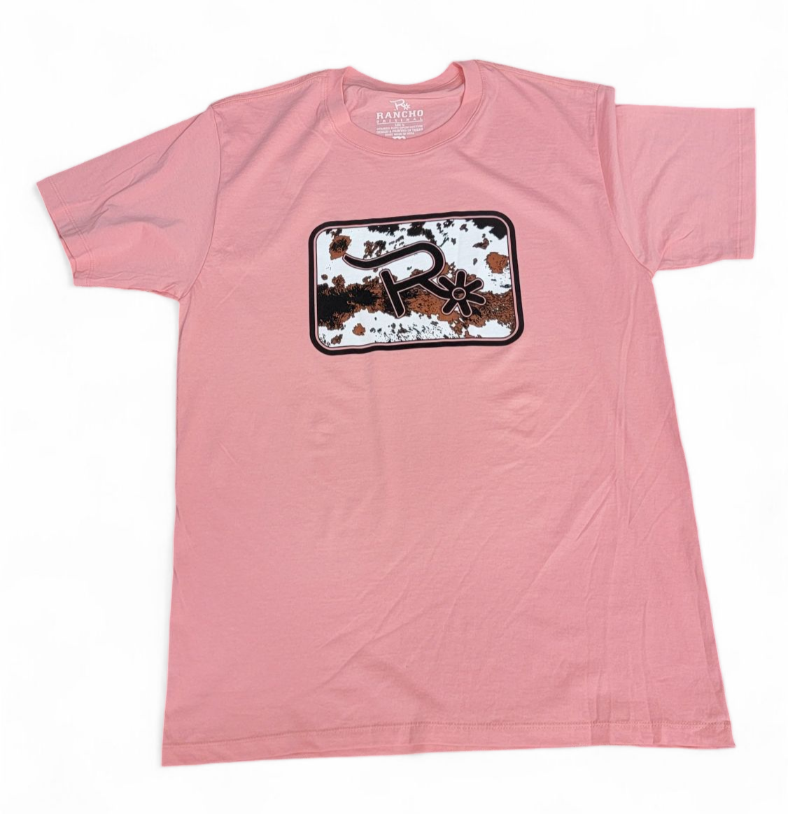 Cow Print R T-shirt in Pure Cotton Knit by Rancho Original Tee