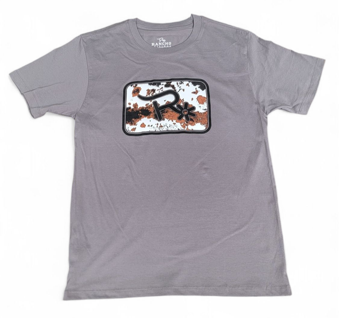 Cow Print R T-shirt in Pure Cotton Knit by Rancho Original Tee