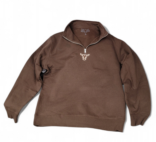 Chocolate 1/4 Zip pullover Rancho Original Western Apparel Co