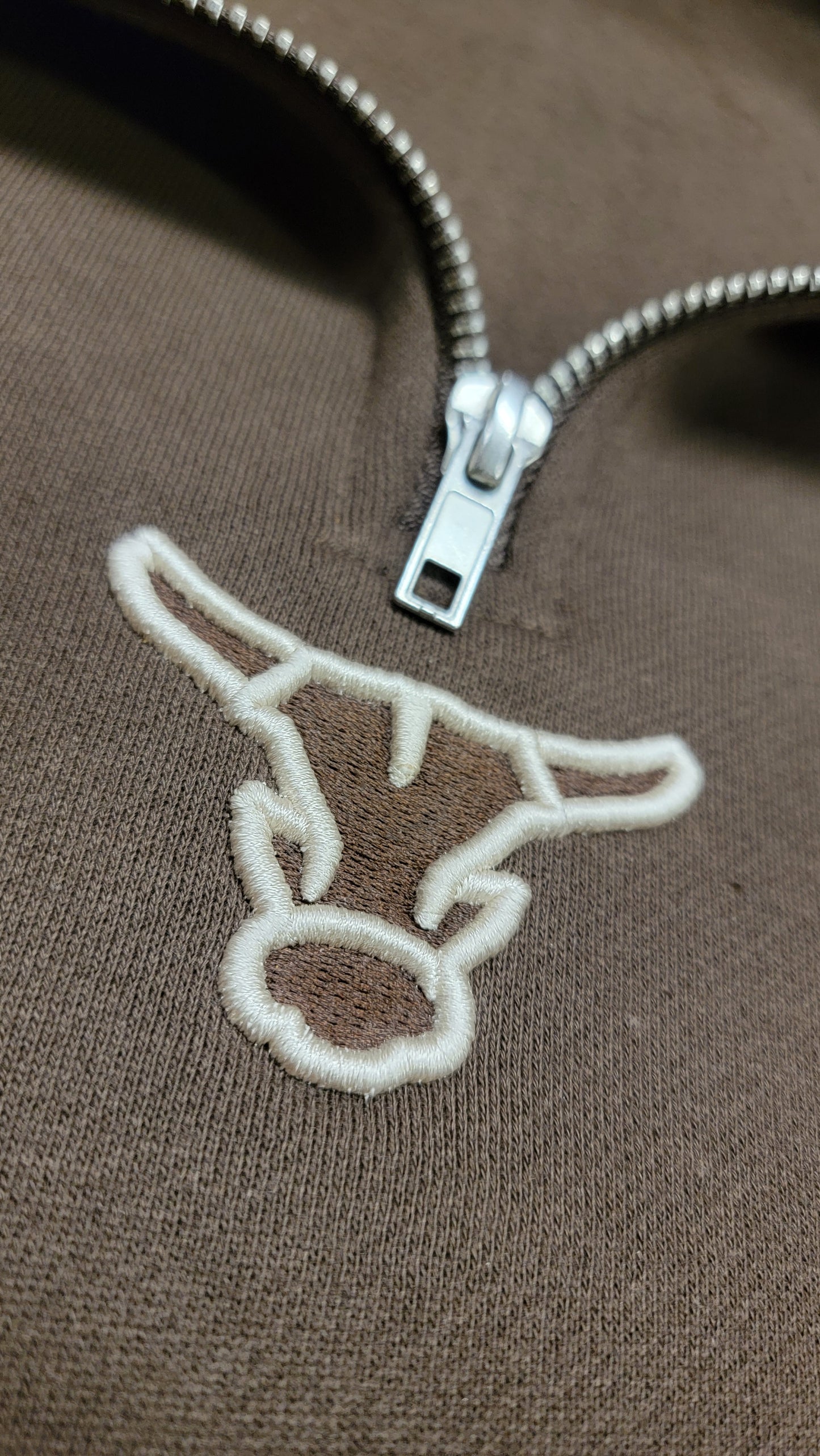 Chocolate 1/4 Zip pullover Rancho Original Western Apparel Co